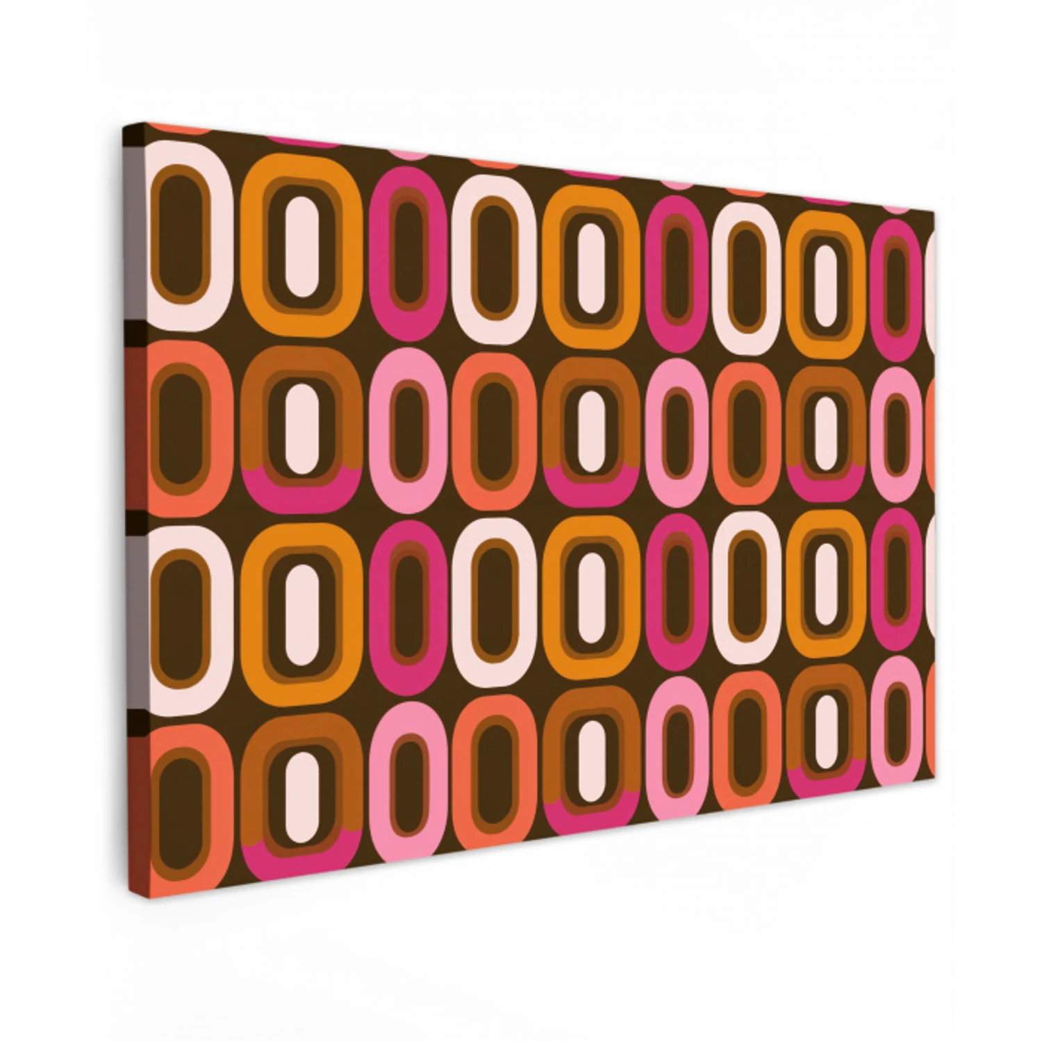 Modern - Retro - Kleurrijk Tuinposter op houten frame 2 cm dik klein 845 -3d