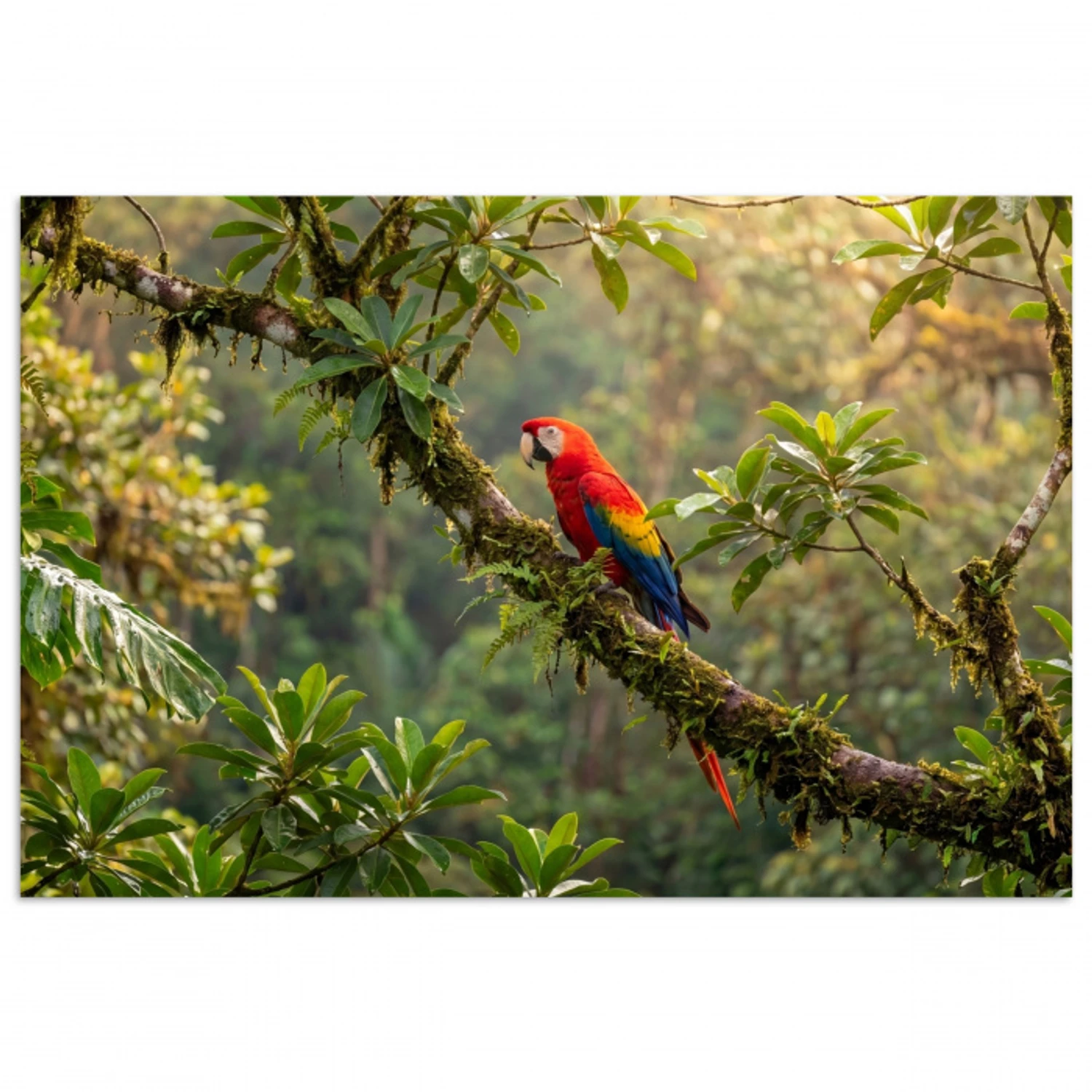 Ara - Jungle - Rood poster papier klein -3d