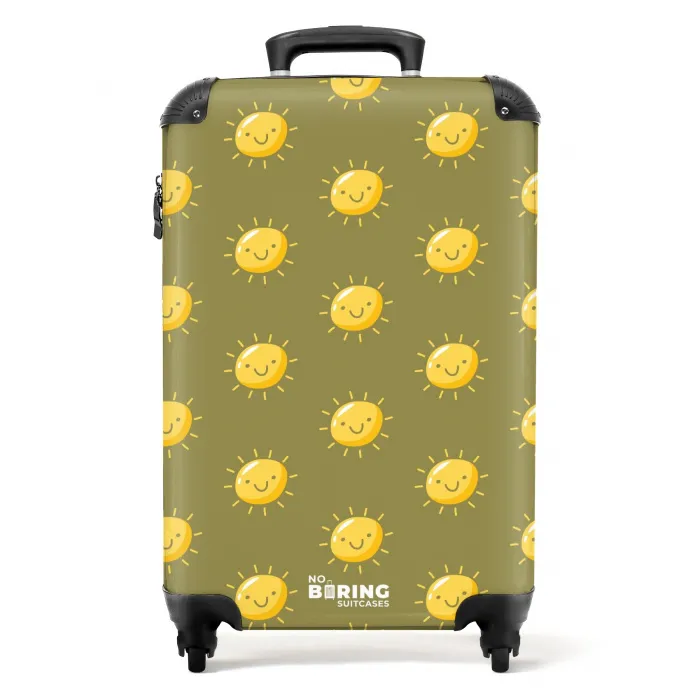 Sunny situation olijf Koffer - NBS - Handbagage middel -productfoto_recht