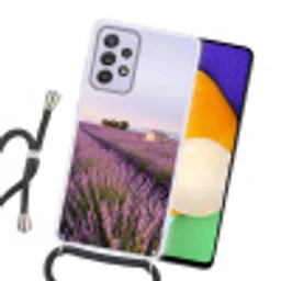 Lavendel - Landschap - Sereen - Paars Hoesje Samsung Galaxy A52 5G met koord klein -sfeer1