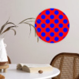 Dots - Klassiek - Rood Wandcirkel kunststof plaat 5mm dik klein 188 -sfeer4