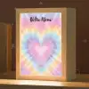 Hartvorm - Tie Dye - Pastelkleuren Light Box met kabel (Kinderlampje) klein -zzz_3d_website