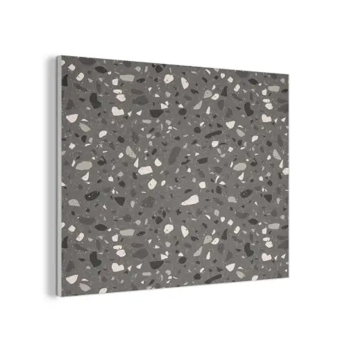 Terrazzo -  Patroon - Grijs PET vilt klein 837 -3d