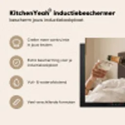 Champagne - Bed - Bubbels Inductie beschermer vinyl 3mm middel -sfeer2