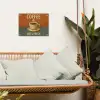 Koffie - Kop - Vintage - Quote tuinposter los doek klein -sfeer7