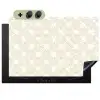 Abstract - Motief - Beige Inductie beschemer met haakjes klein 777 -3d