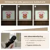 Koffie - Klok - Groen Light Box met batterij (Wandlamp) middel -USP_dimbaarNL