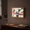 Roze - Abstract - Aesthetic - Modern - Vormen Light Box met batterij (Wandlamp) middel -sfeer1