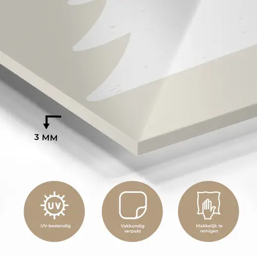 Japandi - Kerstboom - Beige - Kerstversiering plexiglas 5mm klein -sfeer2