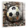 Voetbal - Muur - Zwart - Wit plexiglas 5mm klein -zzzproduct_nieuw