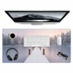 Steiger - Meer - Mist - Winter - Serene Muismat XXL klein -3d