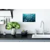 Luchtbellen - Dynamisch - Blauw Muursticker klein -keuken