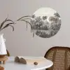 Tropisch - Landschap - Illustratie Wandcirkel behangsticker klein -sfeer3