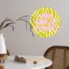 Zebraprint - Priority - Roze Wandcirkel behangsticker klein -sfeer3