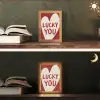 Lucky - Hart - Rood Light Box met kabel (Tafellamp) klein -sfeer3