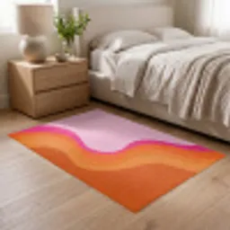 Retro - Waves - Kleurrijk Vloerkleed Rechthoek klein -atmosphere_sfeer3_global