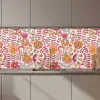 Bloemen - Design - Roze - Oranje keuken achterwand 2 middel 871 zz_3dshopping