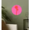 Palmbomen - Modern - Roze Wandcirkel behangsticker klein -sfeer2