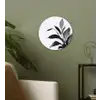 Plant - Bladeren - Minimalistisch - Zwart Wandcirkel plexiglas klein -sfeer3