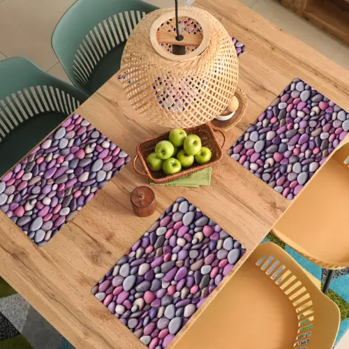 Kiezels - Paars - Roze Placemat vinyl groot 368 -zzsfeer5_Kitchenyeah-website