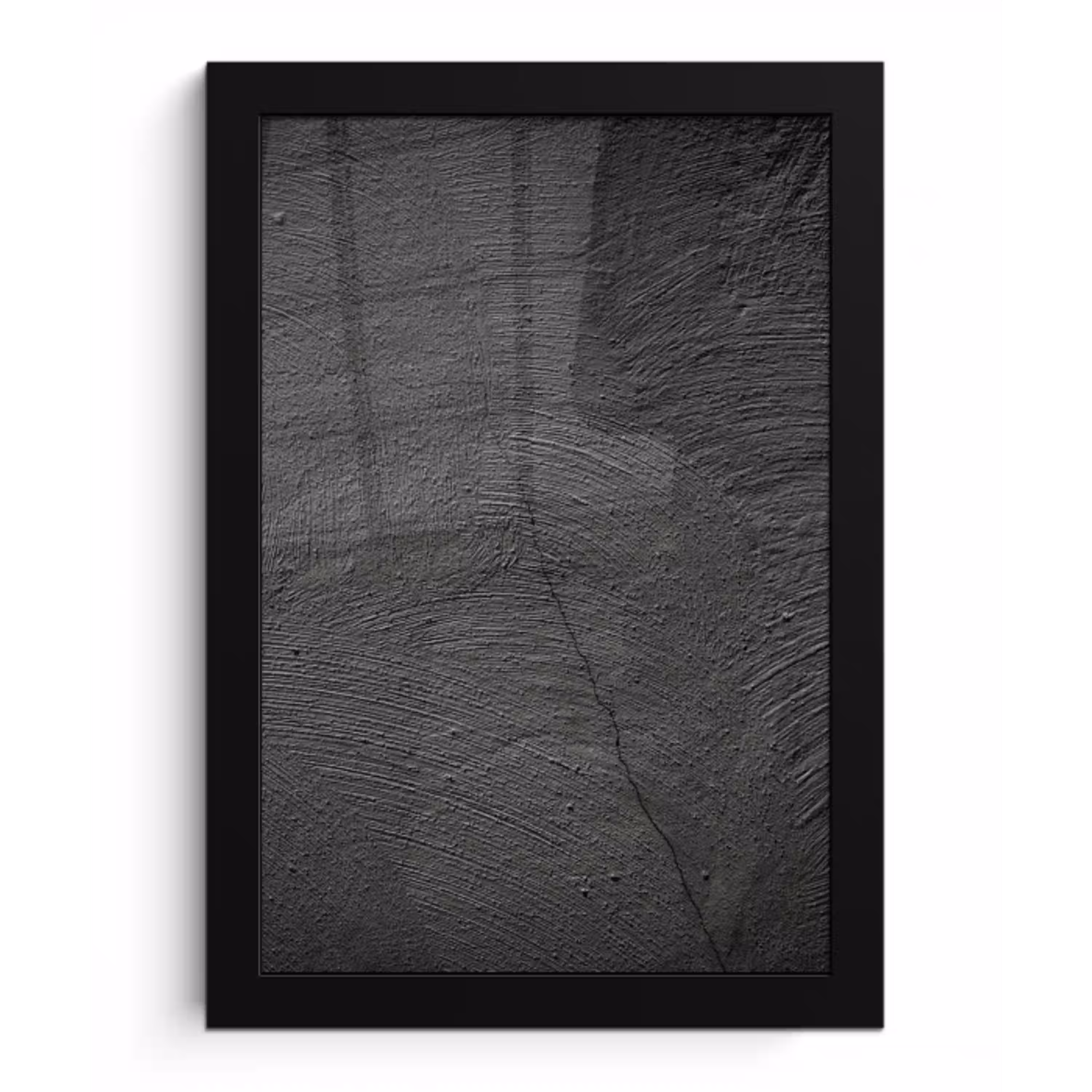 Beton print - Industrieel - Zwart fotolijst zwart zonder passe partout klein -3d