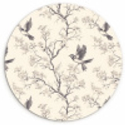 Takken - Vogels - Beige Wandcirkel kunststof plaat 5mm dik klein 188 -3d