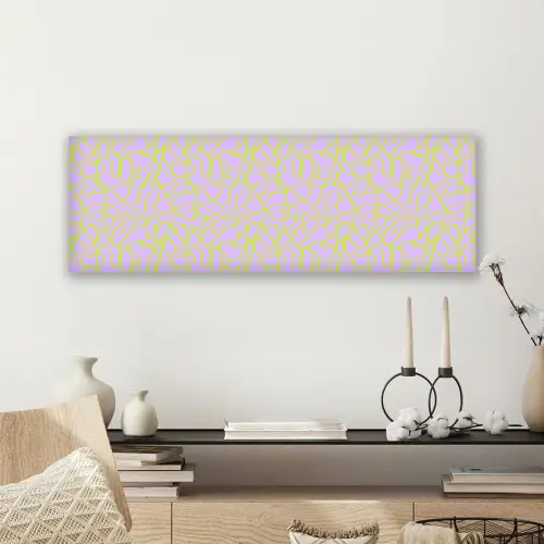Abstract - Lila - Groen - Pastel canvas 2cm klein 828 -sfeer6
