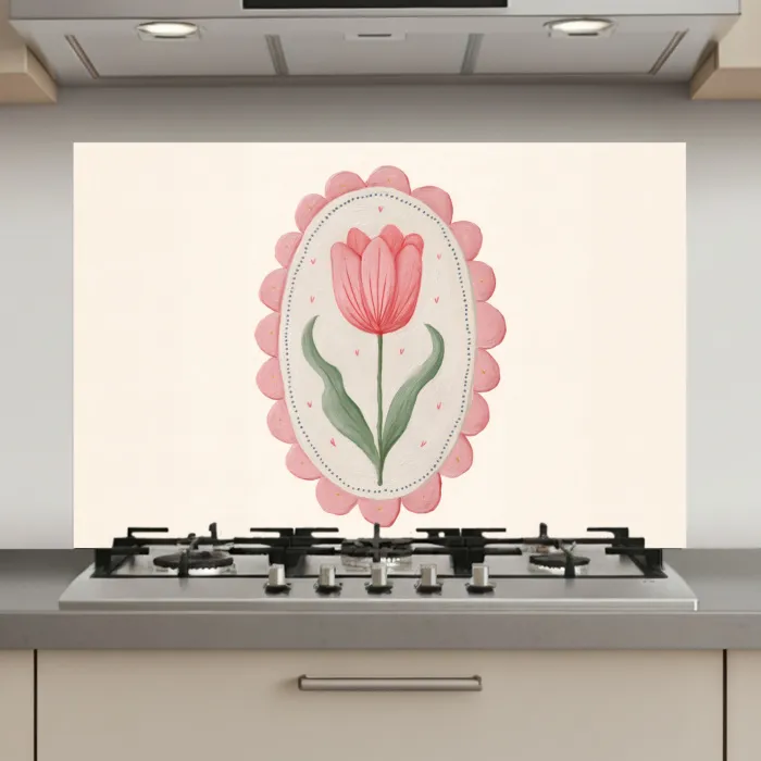 Tulp - Lijst - Ovaal - Illustratie keuken achterwand spatscherm klein -3d_website