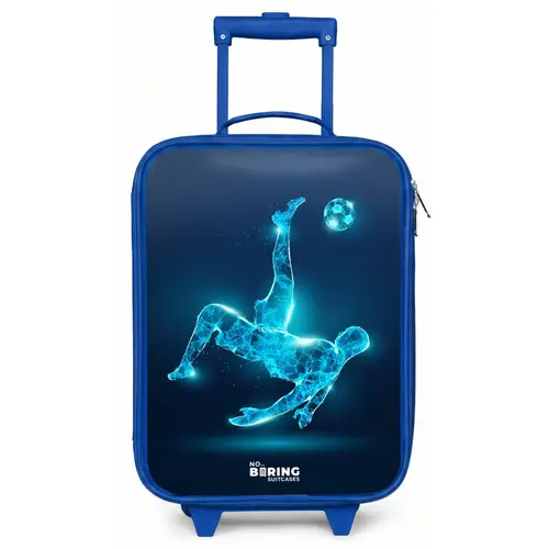 Omhaal in blauw neonvoetbal Kinderkoffer - Blauw klein -zz3dotto