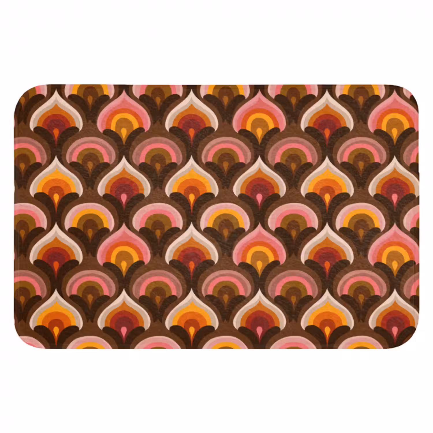 Badematte - Muster - Retro - Farbenfroh