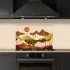 Tijgerprint - Pastel - Goud - Print - Tijger - Abstract keuken achterwand spatscherm klein -sfeer1