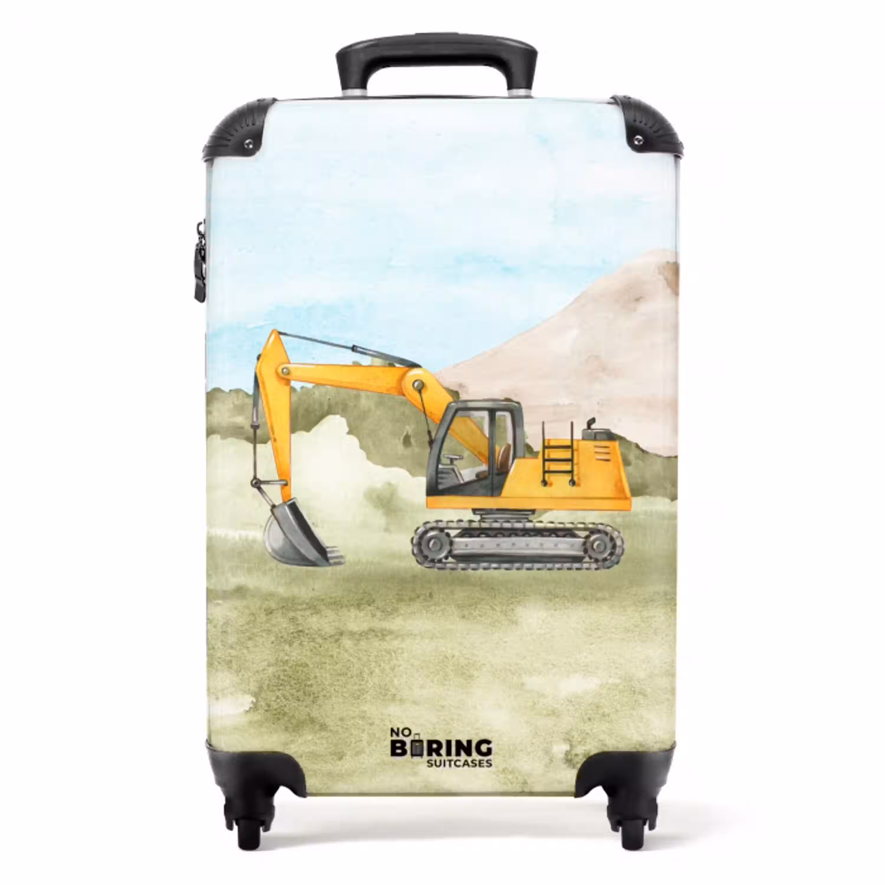 Graafmachine in de natuur NBS - Handbagage koffer - Unisex middel -productfoto_recht
