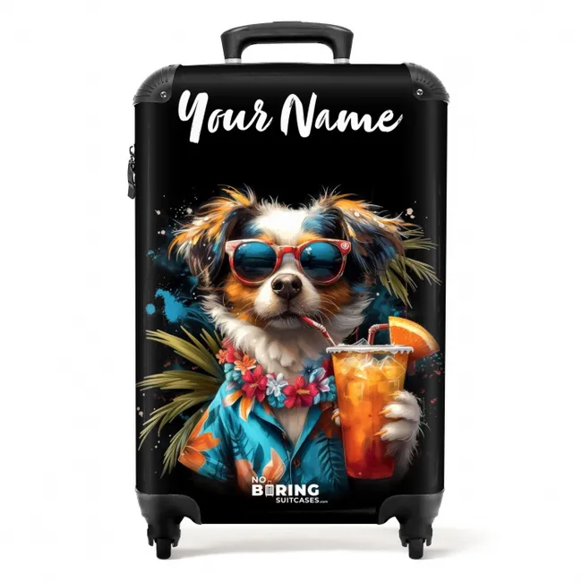 Hond in Tropische Sferen NBS - Handbagage koffer - Kinderen Unisex middel -productfoto_recht