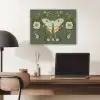 Bloemen - Bladeren - Olijfgroen - Vlinder PET vilt klein -sfeer5