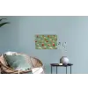 Dinosaurussen - Wolken - Sterren - Oranje Muursticker klein -plant