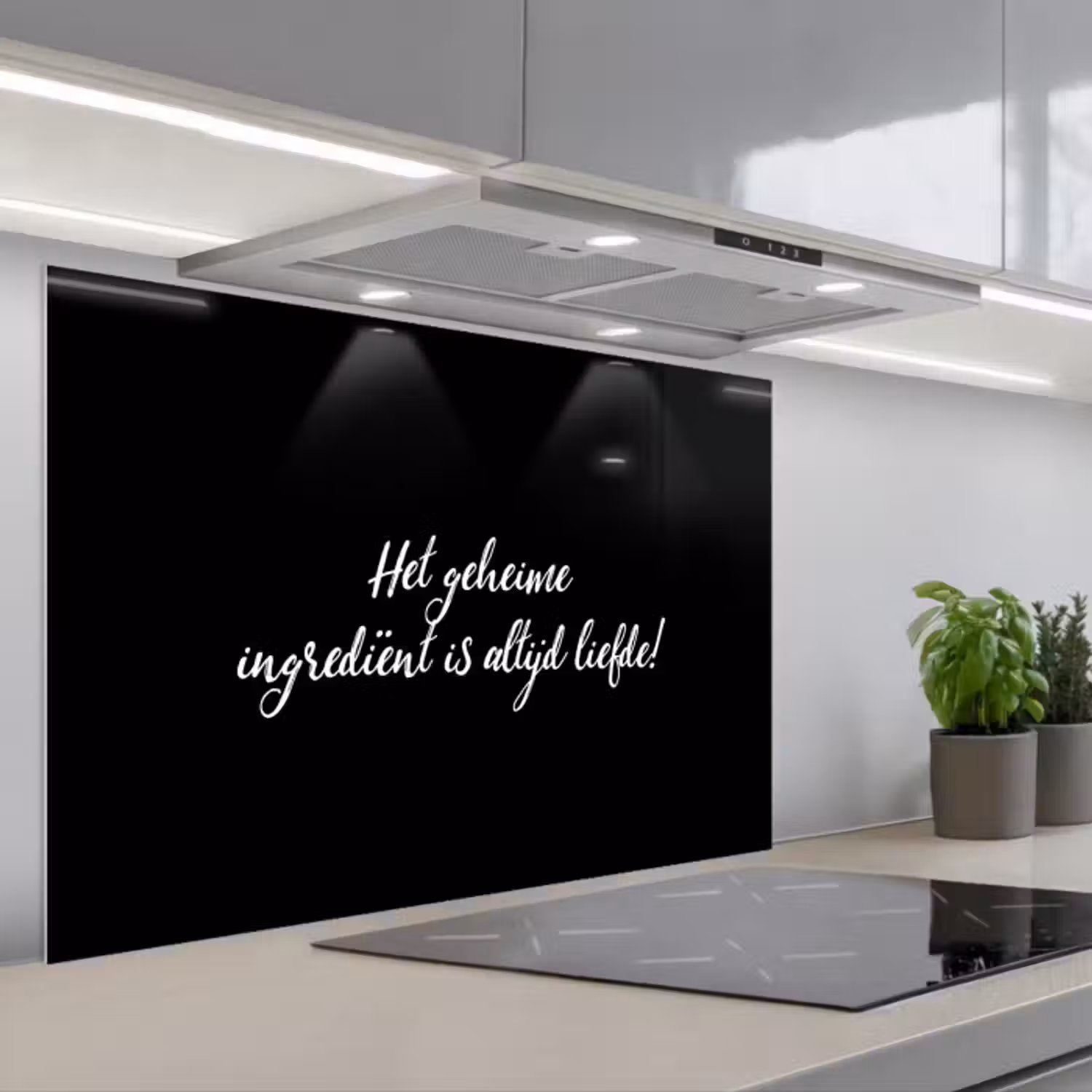 Spatscherm keuken - Quotes - Koken - Het geheime ingrediënt is altijd liefde! - Spreuken - Liefde