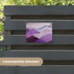 Abstract - Heuvels - Landschap - Paars tuinposter los doek klein -sfeer3