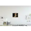 Vrouw - Barokjurk - Kauwgom textielposter latten blank klein -kinderkamer