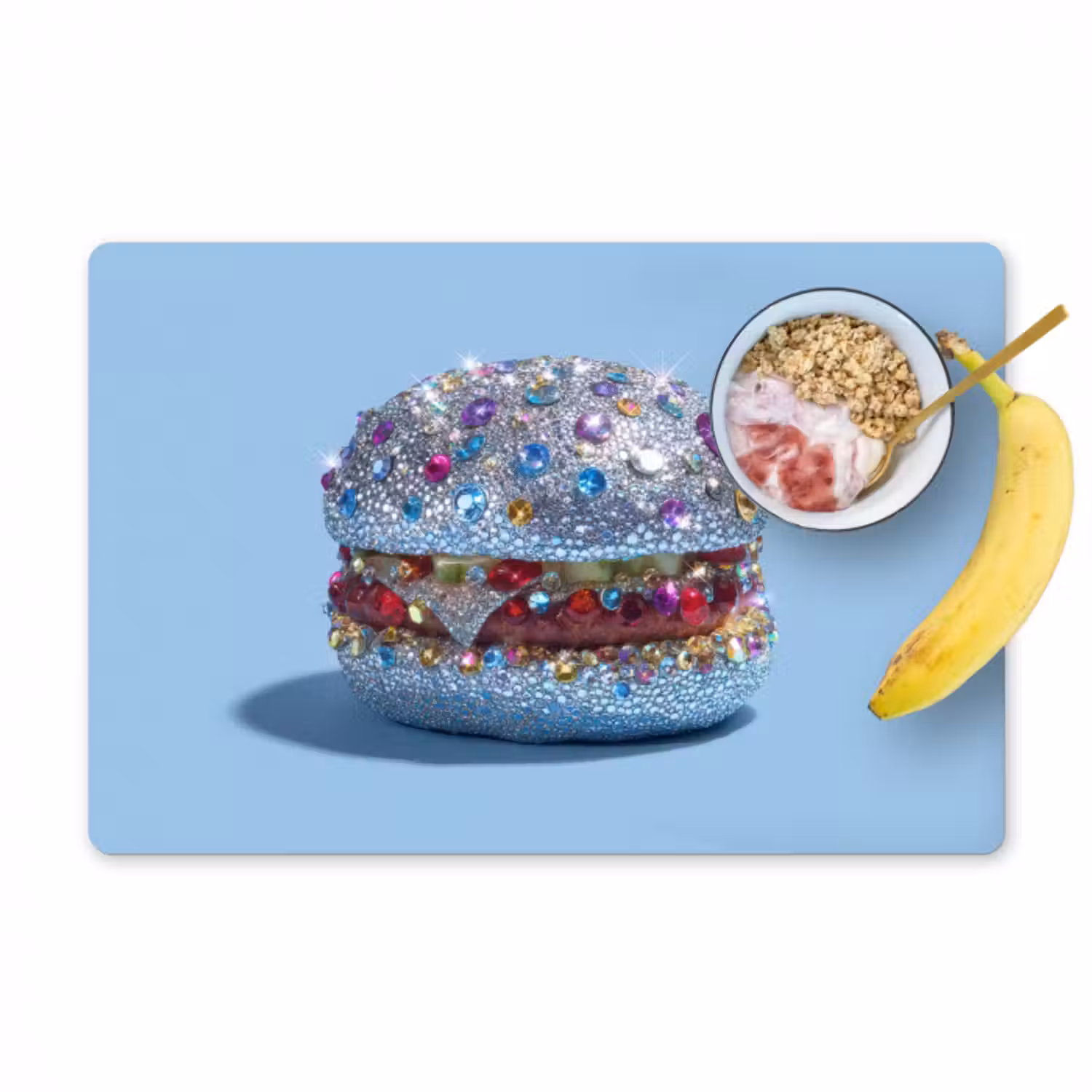 Tischset - 6 Stück - Glitter - Hamburger - Blau