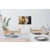 Abstract - Goud - Gezicht - Lippen Muursticker klein -eettafel