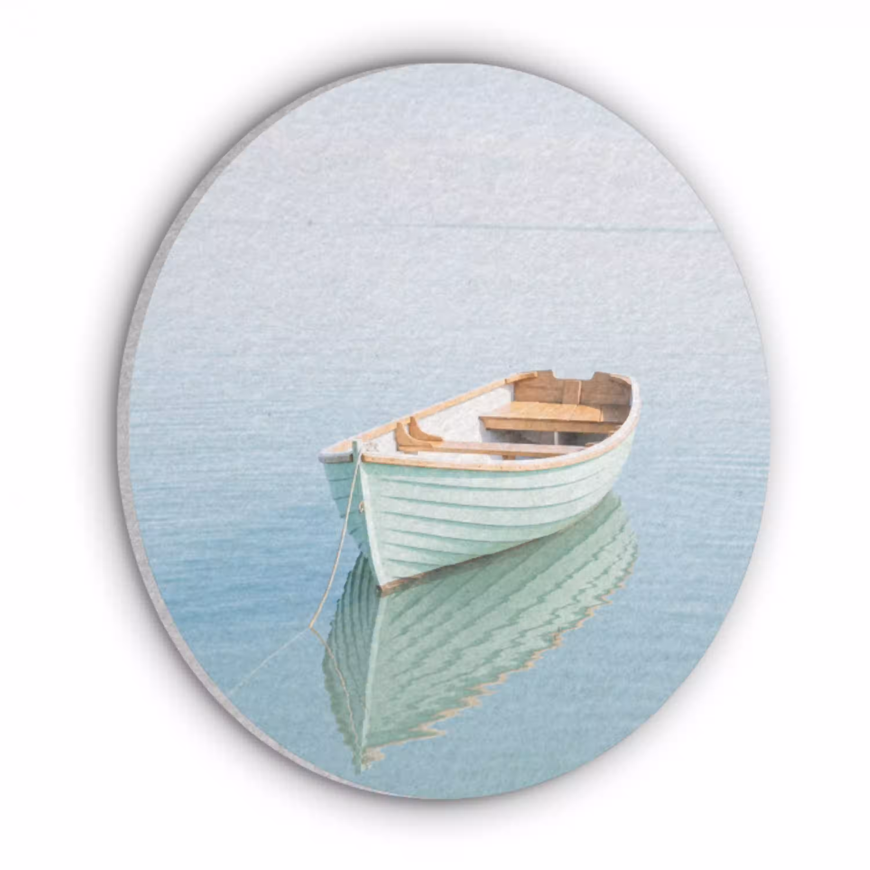 Minimalistisch - Boot - Zee Akoestische PET Vilt - Rond klein -3d
