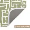 Grafisch - Patroon - Groen Badmat klein 997 -USP_AntislipNL