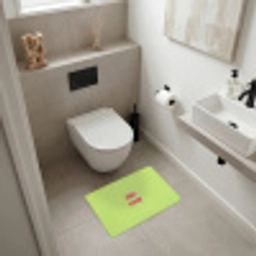 Grl pwr - Groen - Rood - 3D Badmat klein -sfeer4