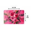 Bloemen - Verf - Roze Placemat vinyl groot -specs