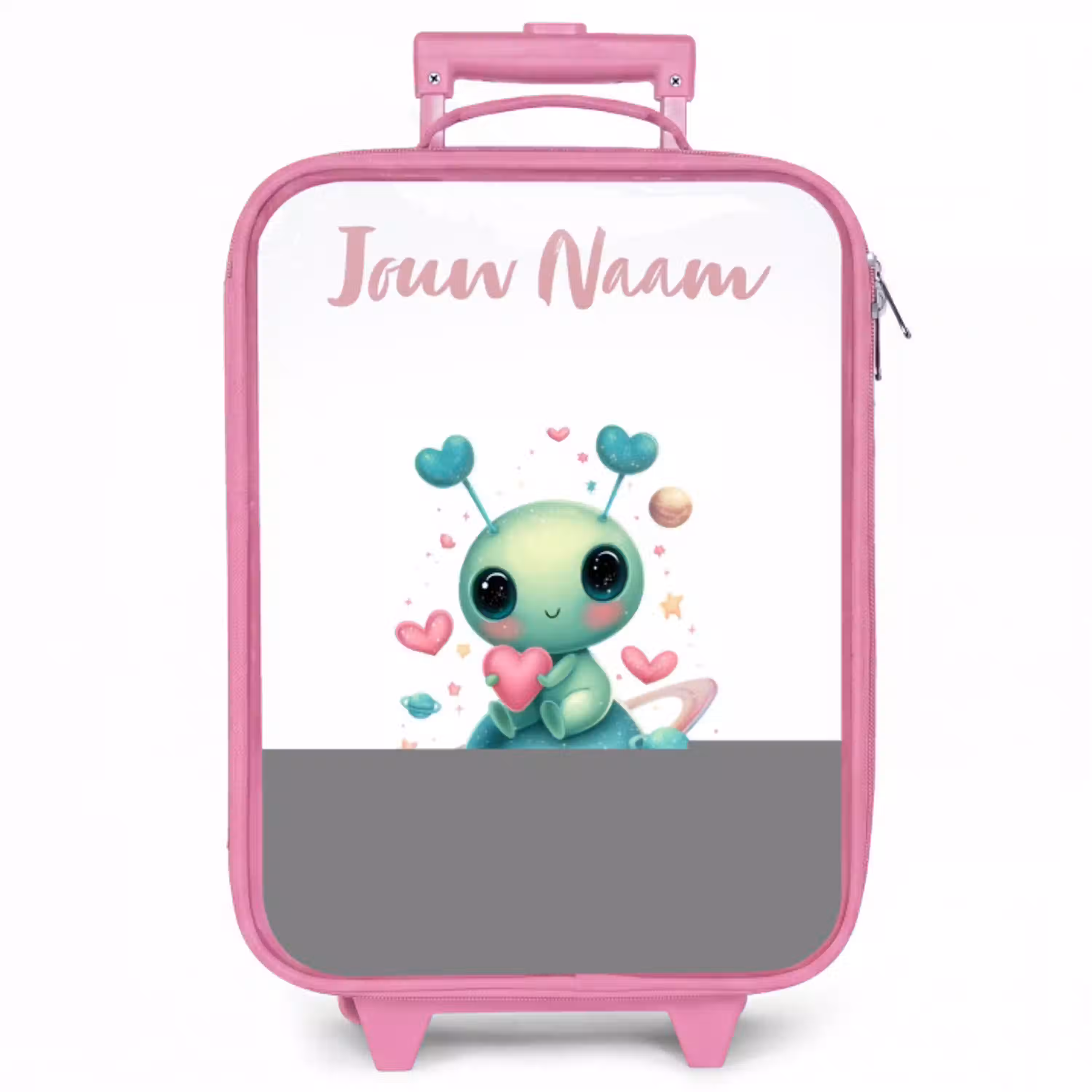 Lief buitenaards wezentje met hartje Kinderkoffer - Roze klein -zzz_website3d