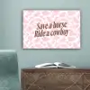 Koeienprint - Roze - Cowboy - Horse canvas 2cm klein -sfeer4