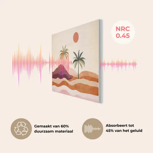 Palmbomen - Abstract - Zon - Heuvels PET vilt klein -USP_NL