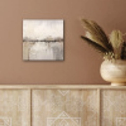 Moderne kunst - Abstract - Beige aluminium wit klein -sfeer4