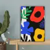 Bloemen - Bladeren - Abstract - Zwart canvas 2cm klein -sfeer4