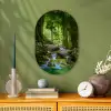 Jungle - Stenen - Water - Natuur - Planten Wandcirkel Ovaal Forex klein -sfeer2